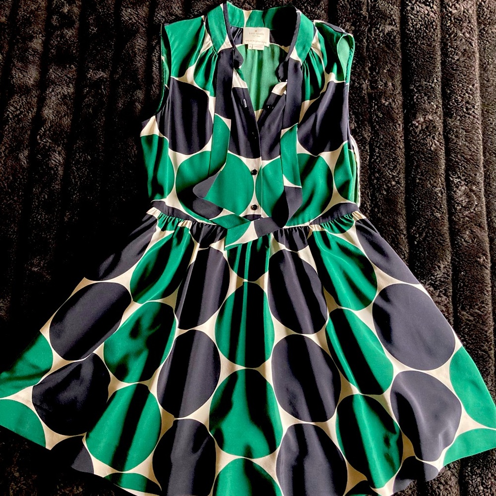 Kate Spade silk polka dot dress